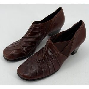 Canal Grande Shoes Women 36 US 5.5 Brown Leather Slip On Heels Comfort Old Money